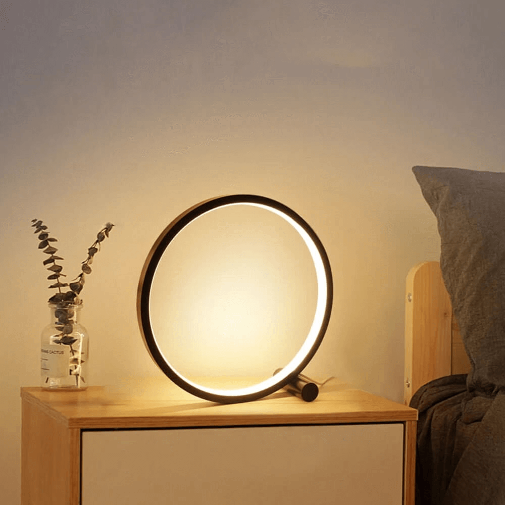 Minimalist Dimmable Table Lamp - EclipseAura Lamp | Bowlift