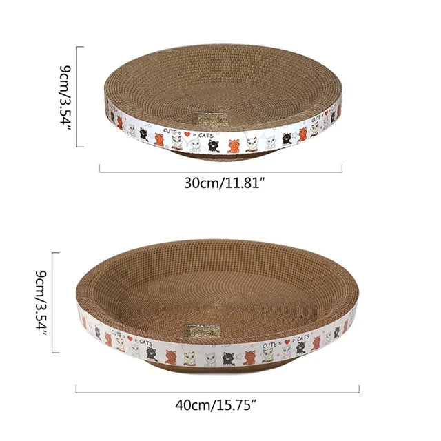 CozyCardboard - Durable Round Cat Scratcher and Bed Bowlift