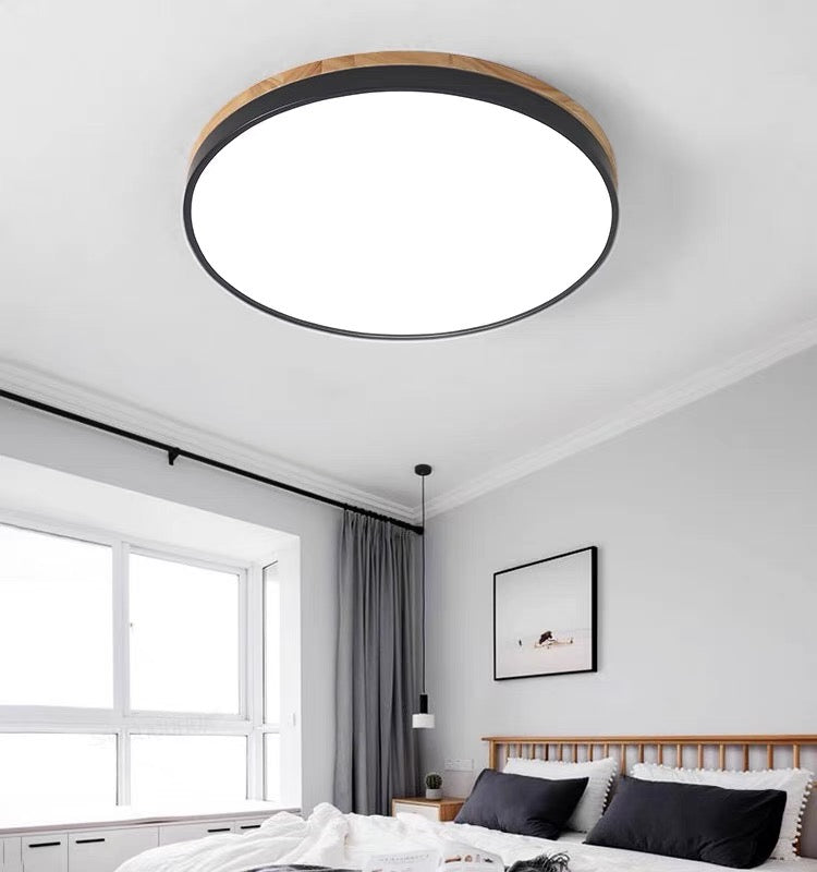 BowLift | Ceiling Light Modern Wood LED Flush Fitting