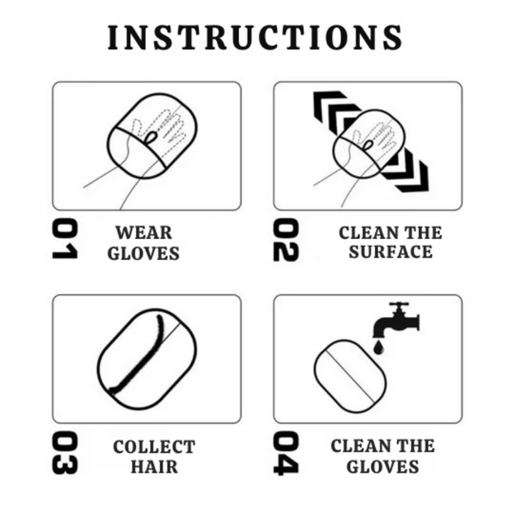 BowLift | Pet Hair Removal Glove | Reusable Static Cleaning Mitt | Quick & Easy Fur Remover