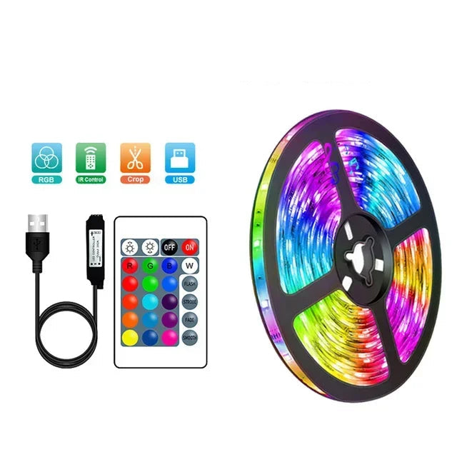 BowLift | RGB LED Strip with USB Connection - Color Changing Light for Ambient and TV Backlighting