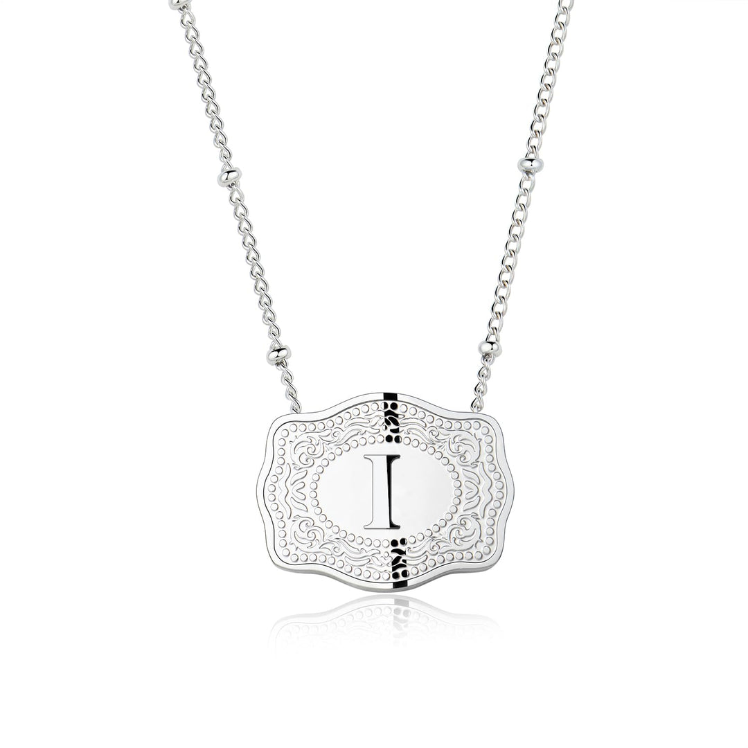 BowLift | Dainty Belt Buckle Letter Initial Necklaces