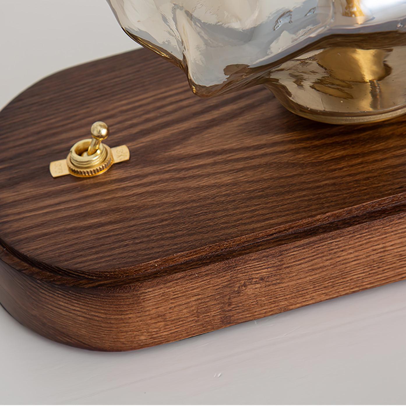 BowLift | Glass Block Table Lamp | Modern Design with Clear Glass | Ideal for Living Room & Bedroom Lighting