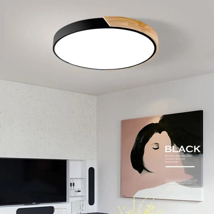 BowLift | Scandinavian Circular LED Ceiling Light | Soft Illumination, Minimalist Design & Ideal for Bedrooms and Work Areas