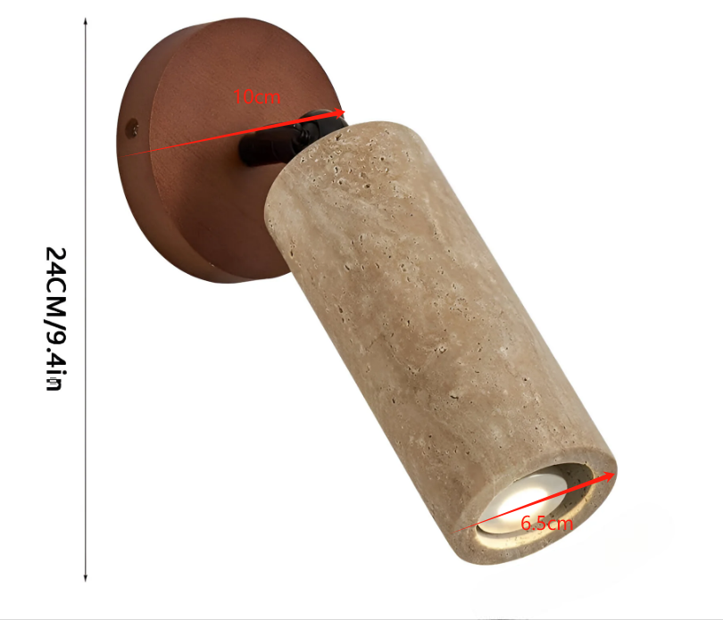 BowLift | Adjustable Travertine Wood LED Wall Lamp and Ceiling Lamp
