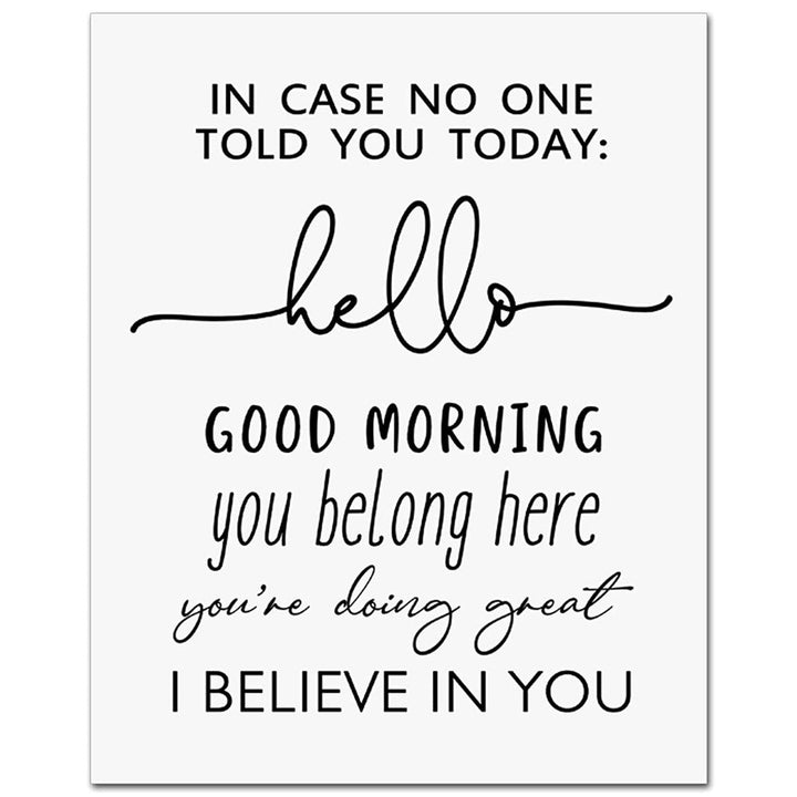 Hello Artistic Quote Wall Art | Bowlift