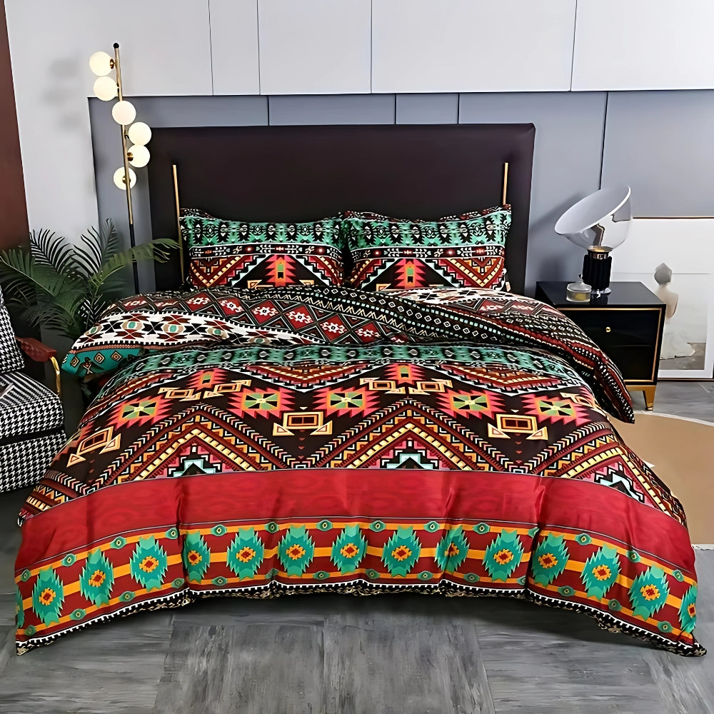 BowLift | Indara Boho Tribal Print Duvet Cover Set