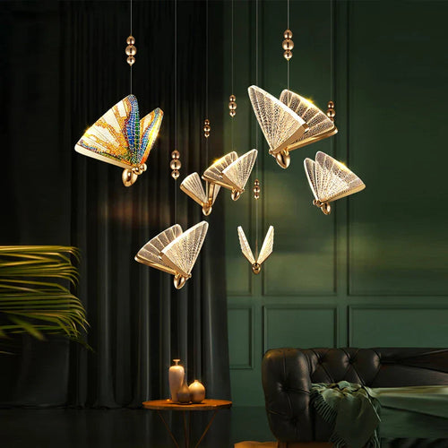 BowLift | Modern Creative LED Pendant Lamp with Decorative Butterfly Design