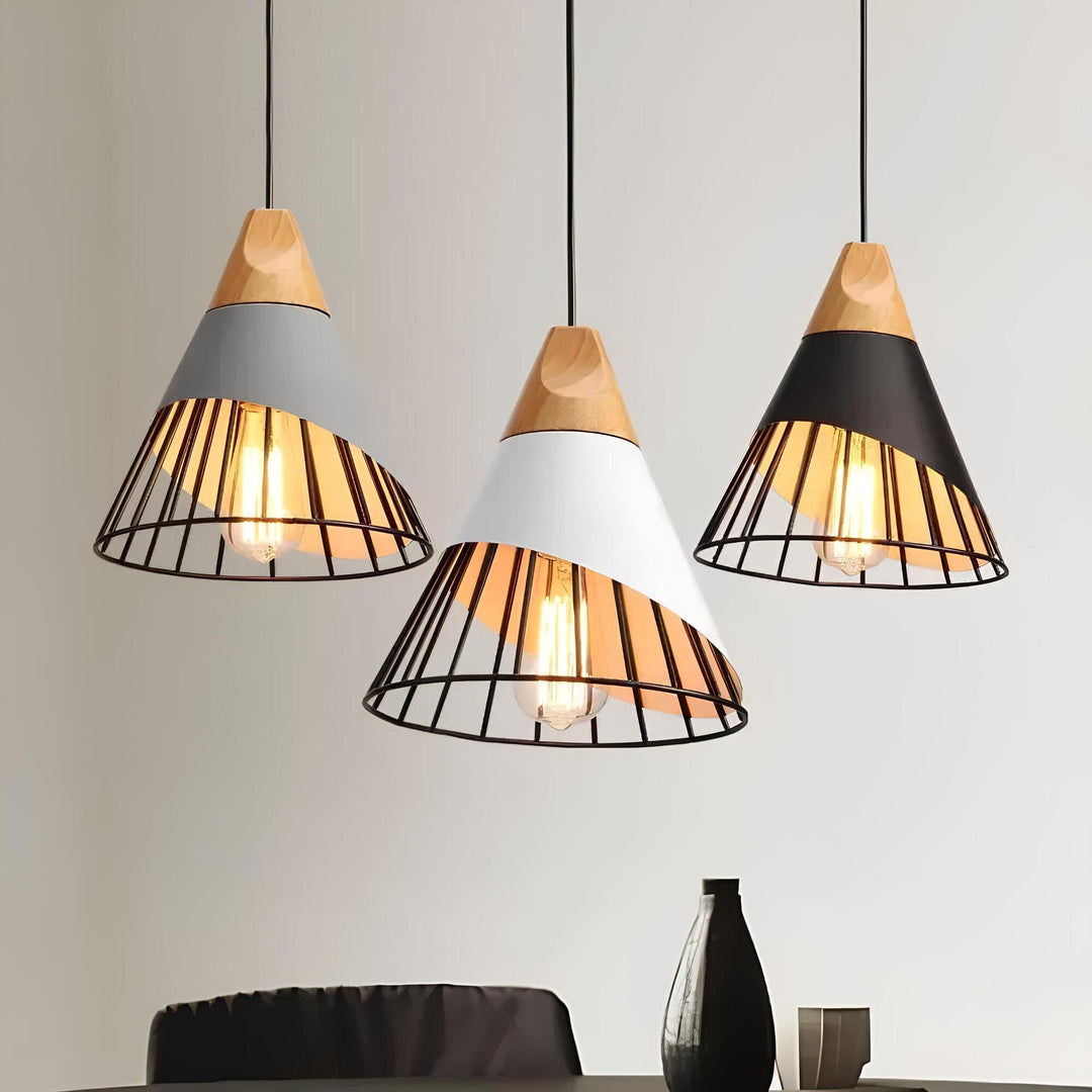 BowLift | Industrial Pendant Lamp With Open Cage Design