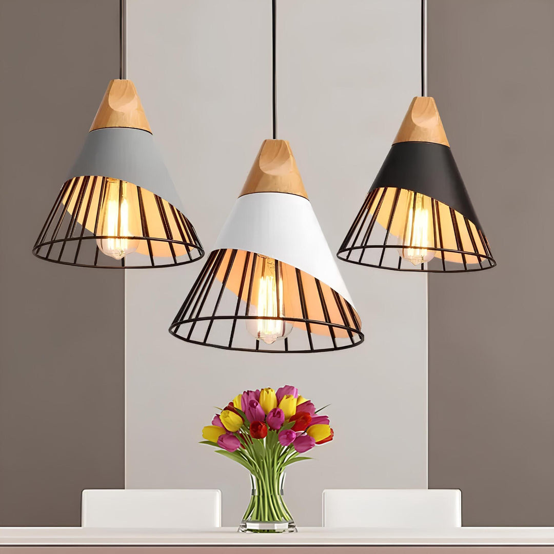 BowLift | Industrial Pendant Lamp With Open Cage Design