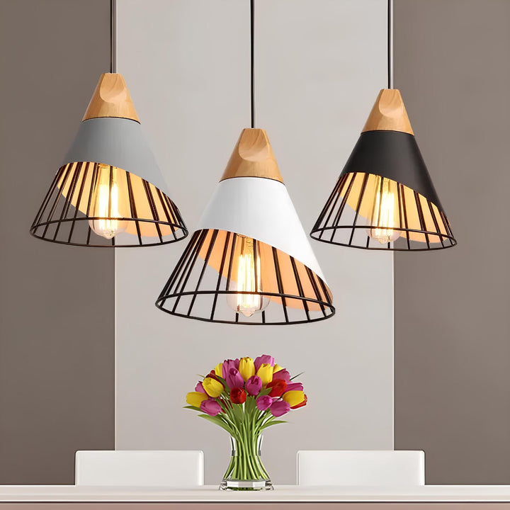 BowLift | Industrial Pendant Lamp With Open Cage Design