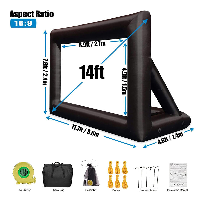 BowLift | Inflatable Screen Inflatable Projector Screen Outdoor Movie Screen Blow Up for Movie Parties Backyard Outside