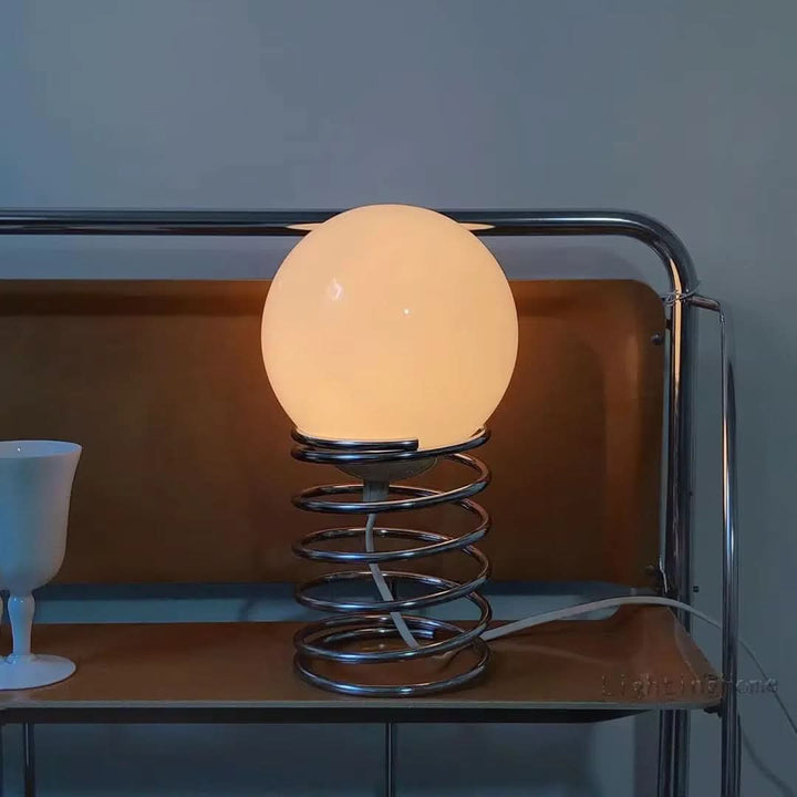 BowLift | FrostOrb Bauhaus Table Lamp – Frosted Glass