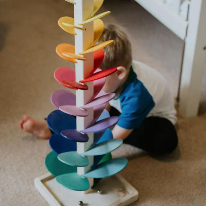 BowLift | Rain Sound Play Tower – Educational Wooden Marbles Tower for Children