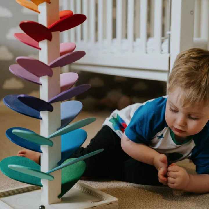 BowLift | Rain Sound Play Tower – Educational Wooden Marbles Tower for Children
