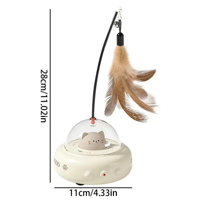 BowLift | Interactive rolling toy with spring and LED light for cats