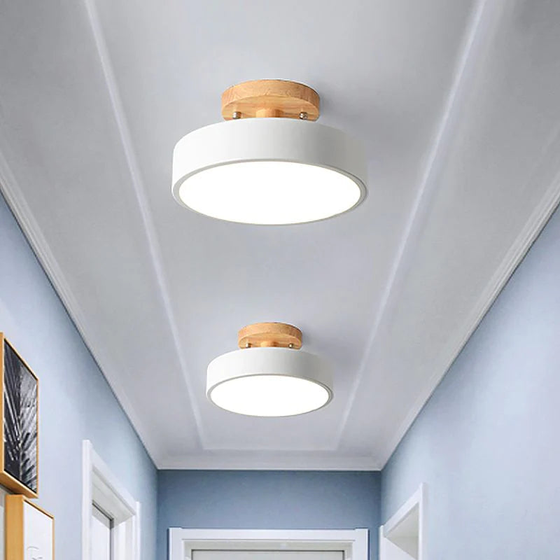 BowLift | LED Ceiling Light Wooden Flush Mount Fixture