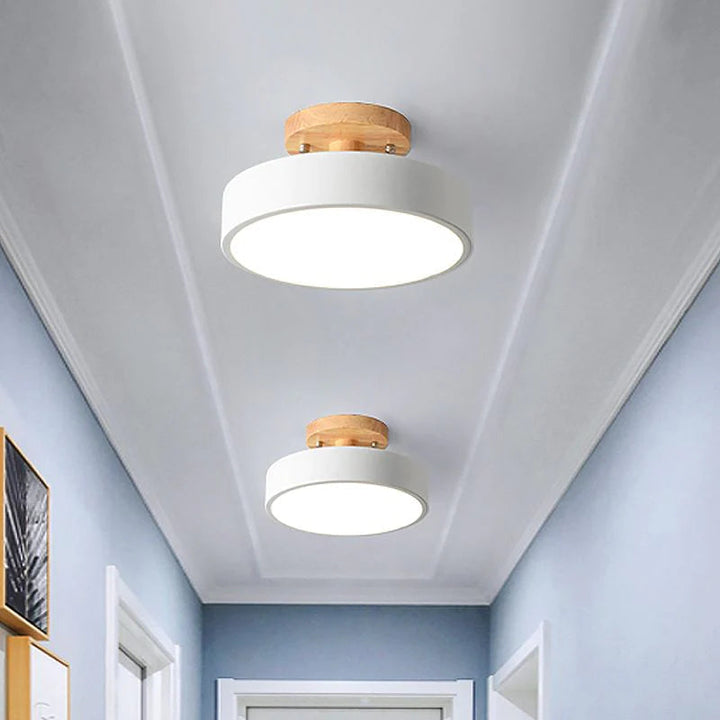 BowLift | LED Ceiling Light Wooden Flush Mount Fixture