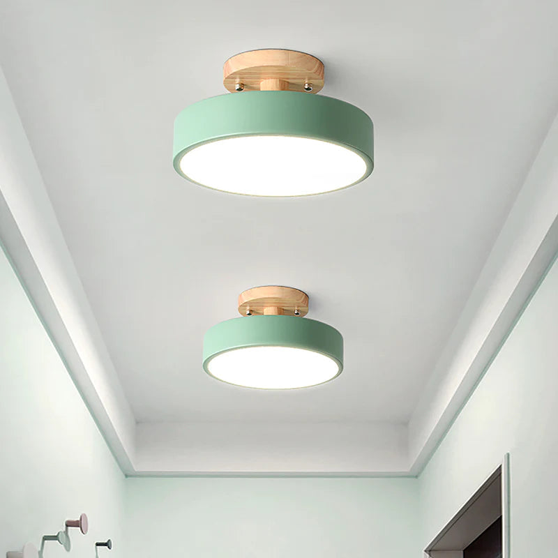 BowLift | LED Ceiling Light Wooden Flush Mount Fixture