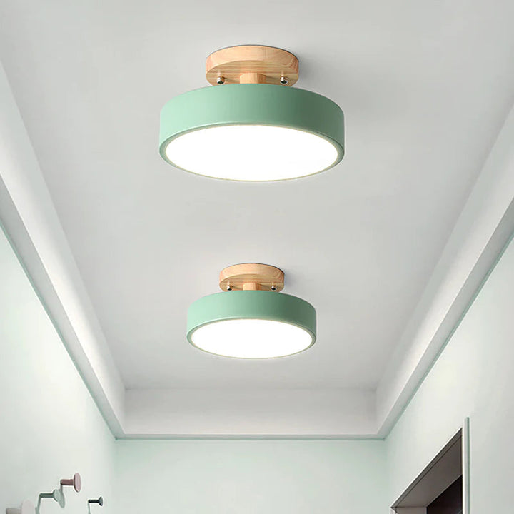 BowLift | LED Ceiling Light Wooden Flush Mount Fixture