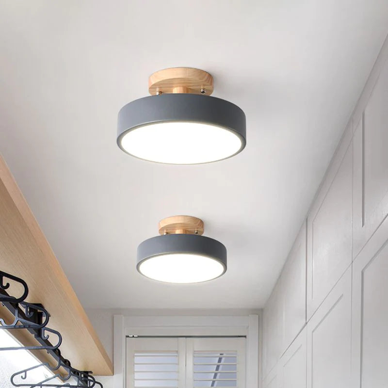 BowLift | LED Ceiling Light Wooden Flush Mount Fixture
