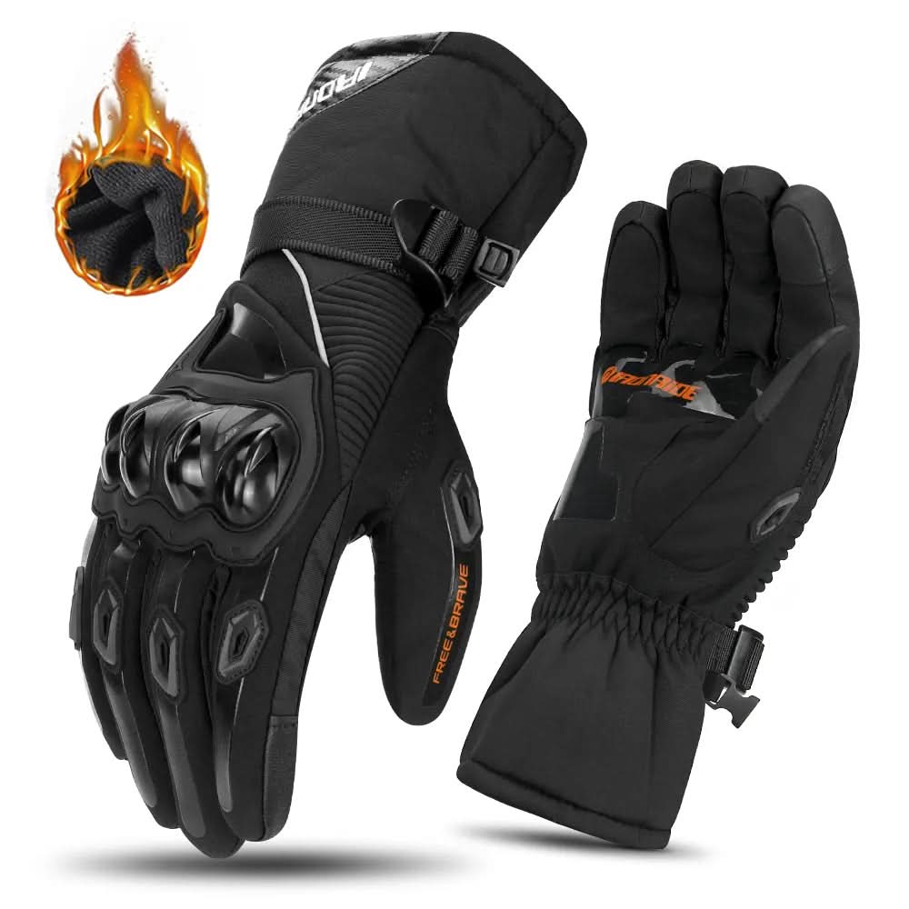 BowLift | Waterproof winter motorbike gloves with 3-layer insulation & carbon fibre protection