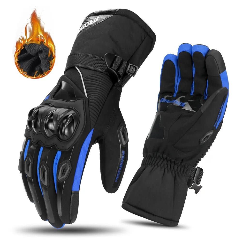 BowLift | Waterproof winter motorbike gloves with 3-layer insulation & carbon fibre protection