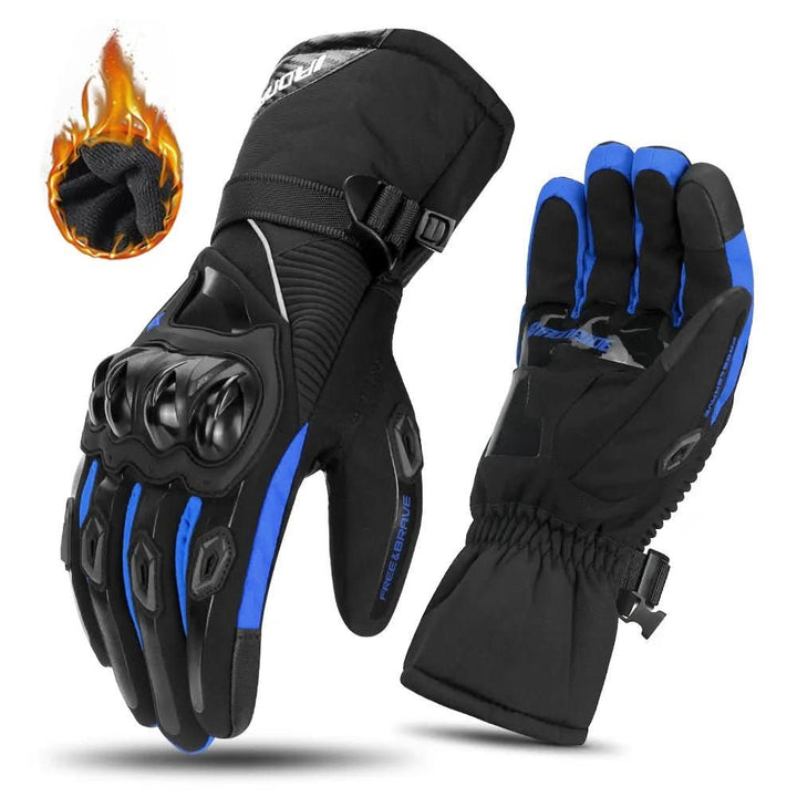 BowLift | Waterproof winter motorbike gloves with 3-layer insulation & carbon fibre protection