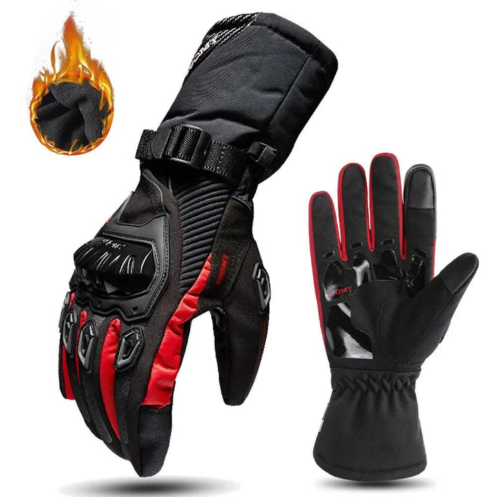 BowLift | Waterproof winter motorbike gloves with 3-layer insulation & carbon fibre protection