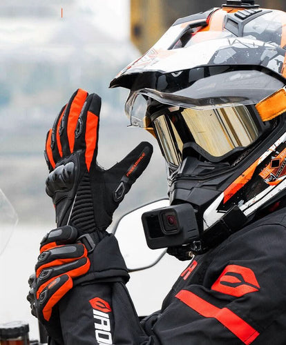 BowLift | Waterproof winter motorbike gloves with 3-layer insulation & carbon fibre protection