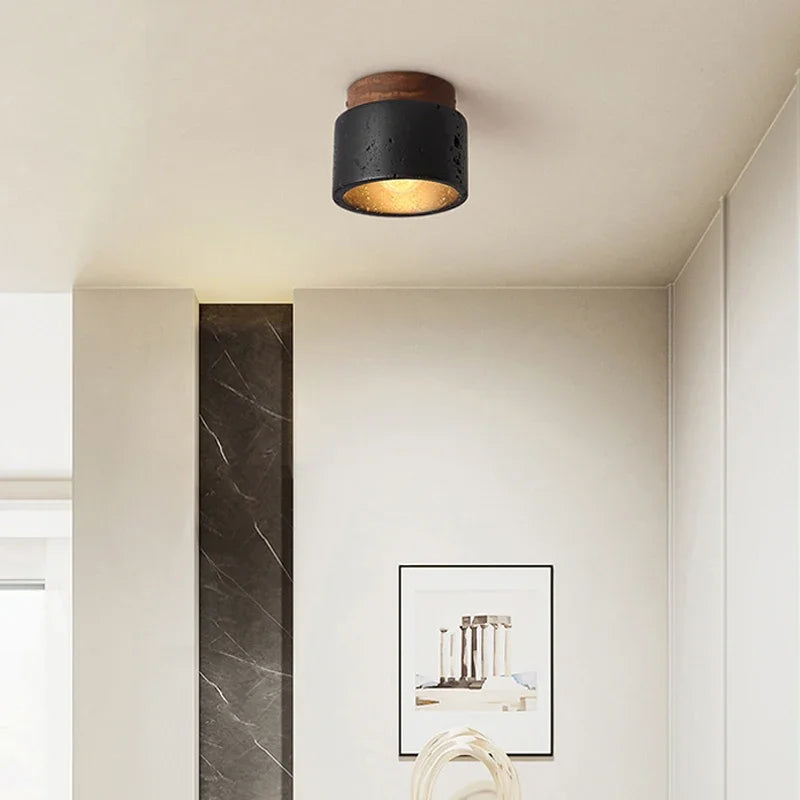 Modern Stone Ceiling Light – Rustic Lighting for Living Room and Hallway | Bowlift