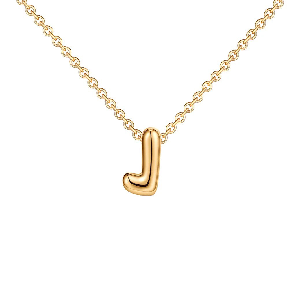 BowLift | Dainty Bubble Letter Initial Necklace