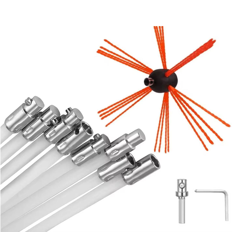 BowLift | High Quality Chimney Sweep Brush Kit Electrical Rotary Drill Drive Chimney Cleaning System Extend To 6m To 15m
