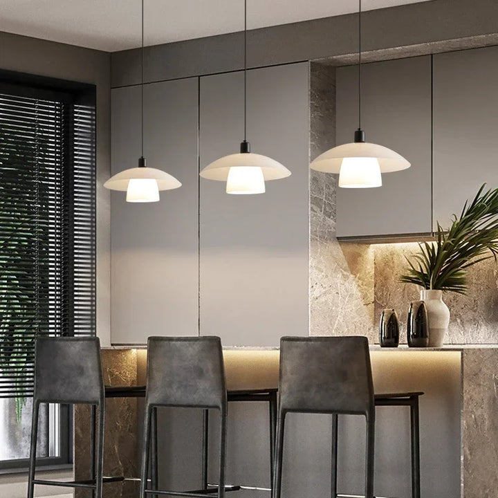 Modern Japanese Pendant Light Made of Glass – Minimalist Hanging Light for Dining Room and Kitchen | Bowlift