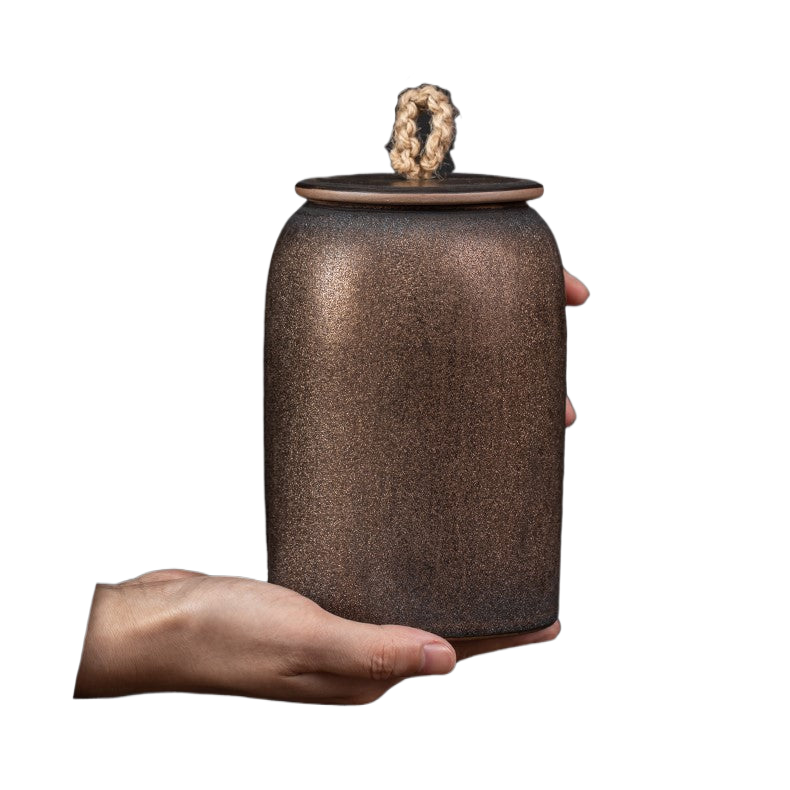 BowLift | Japanese tea canisters made of ceramics, retro stoneware, airtight, Gong-Fu made of ceramics, for candies, tea ceremony accessories