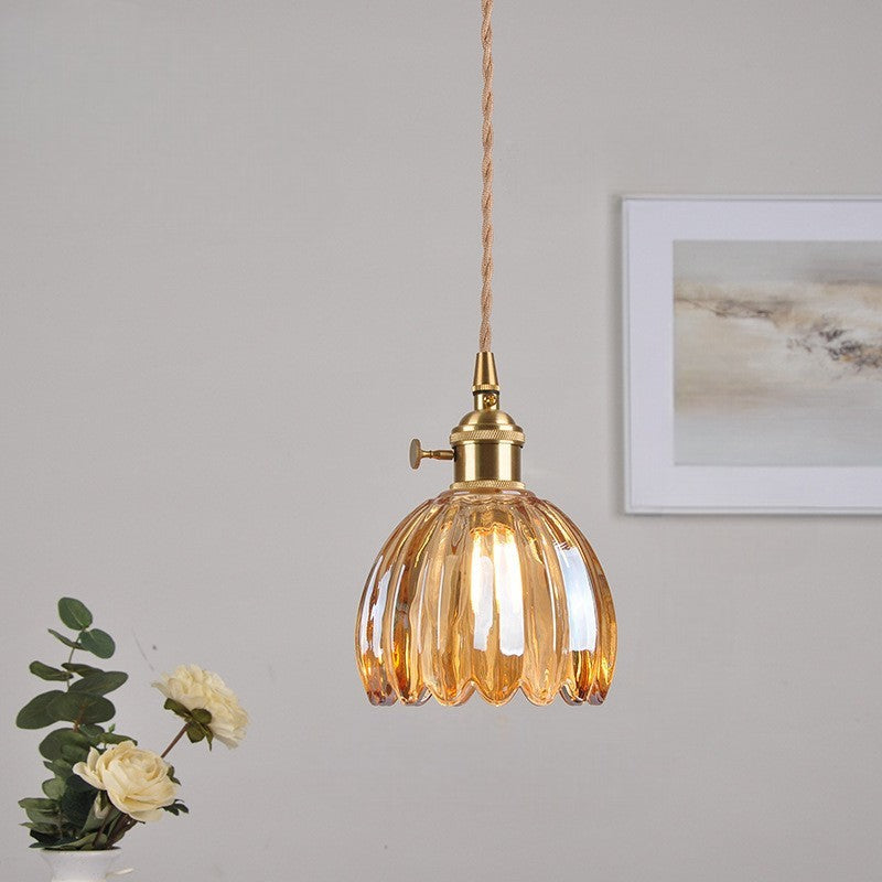 BowLift | Japanese Glass Pendant Lamp with Adjustable Height for Living Room and Dining Room – Modern Design above Table