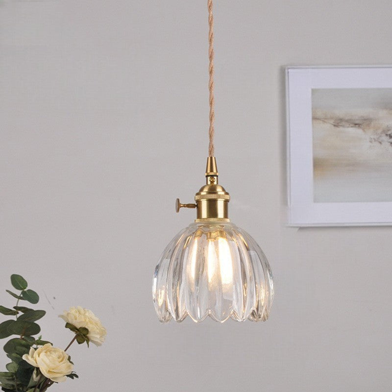 BowLift | Japanese Glass Pendant Lamp with Adjustable Height for Living Room and Dining Room – Modern Design above Table