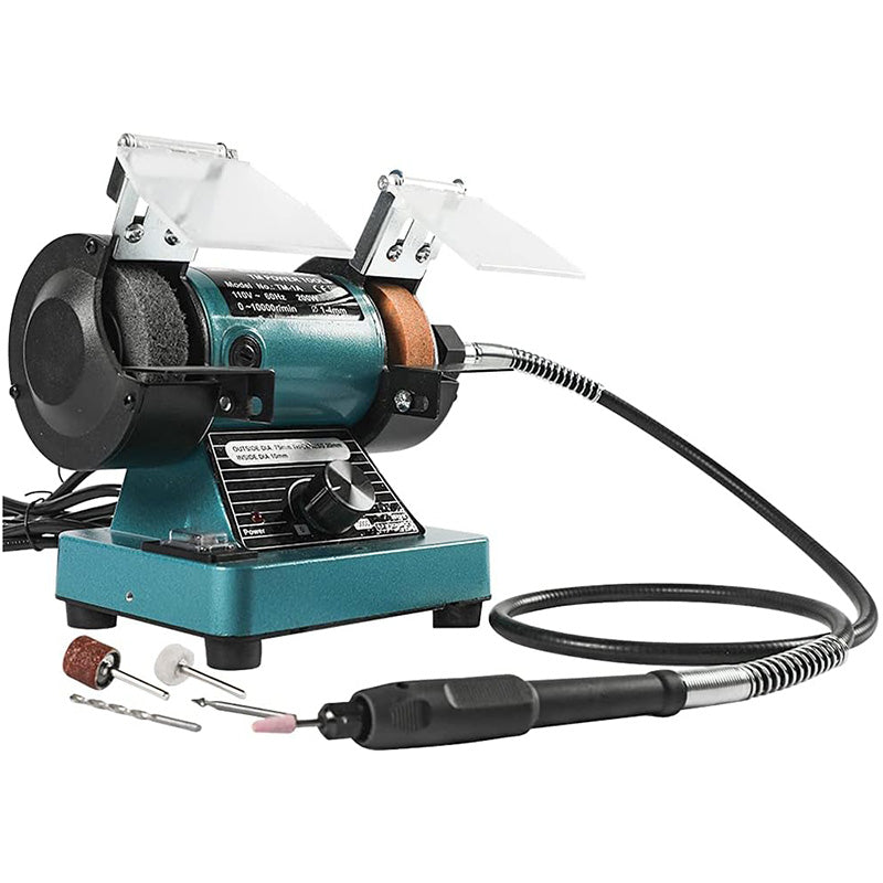 BowLift | Mini Bench Grinder for Polishing, Buffing Jewelry Making Bench Polisher and Professional Lapidary Equipment for Rocks, Metals, and Gems