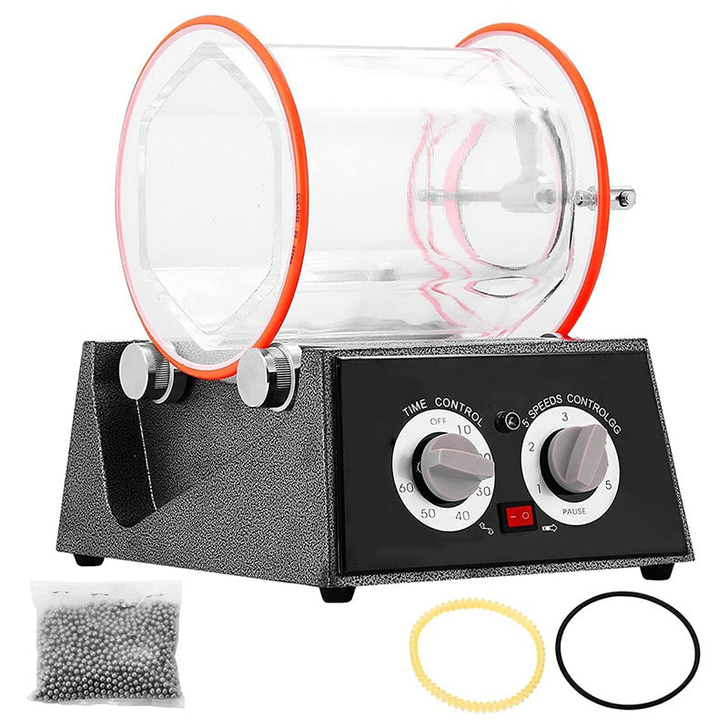 BowLift | Jewelry Polisher Tumbler Rotary Tumbler Surface Polisher 5Kg 11 Lbs Capacity 60W Jewelry Polishing Finishing Machine Mini Polisher Tumbler