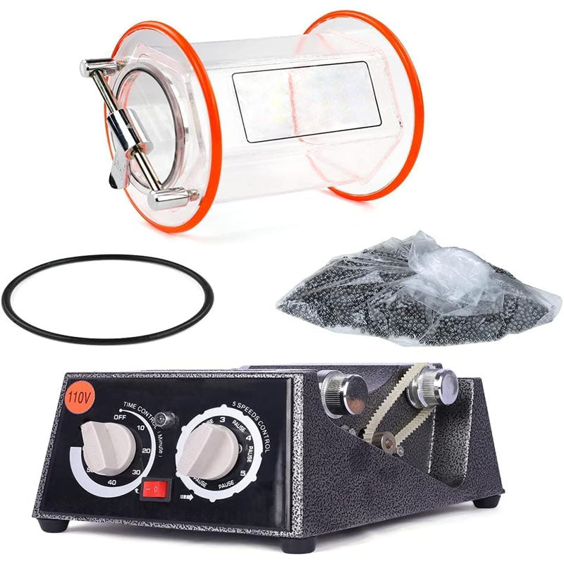 BowLift | Jewelry Polisher 6.6 Lbs Capacity Surface Polisher 45W Mini jewelry tumbler machine for Surface Polishing