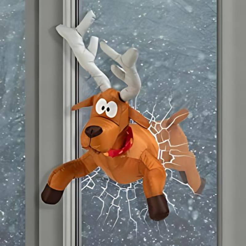 BowLift | WindowFest | Christmas Window Decoration Santa Reindeer Party Decoration