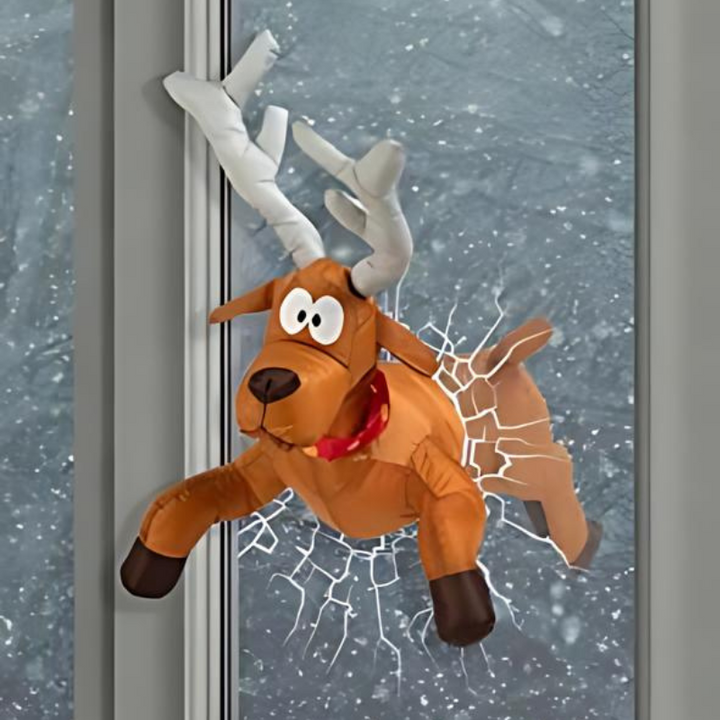 BowLift | WindowFest | Christmas Window Decoration Santa Reindeer Party Decoration