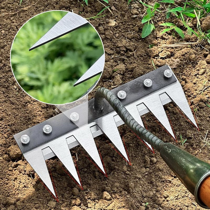 GardenTand Expert – Versatile hand rake made of carbon steel for precision work | Bowlift