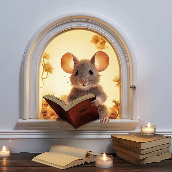 BowLift | DecoraMice 3D Cartoon Wall Stickers | Adorable Mouse Wall Stickers for Children's Rooms and Living Space Decoration