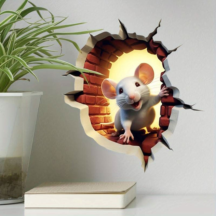 BowLift | DecoraMice 3D Cartoon Wall Stickers | Adorable Mouse Wall Stickers for Children's Rooms and Living Space Decoration
