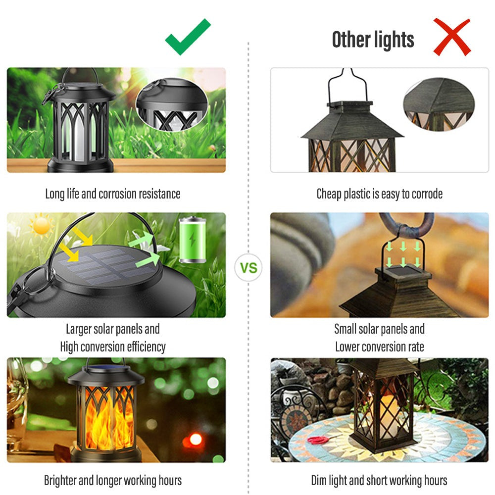 BowLift | FlameGlow™ - Hanging Solar Flame Lantern (2-Pack)