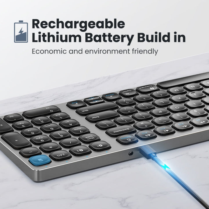 BowLift | K4500 Wireless Bluetooth Keyboard + Three-Mode Silent Charging Mouse Set