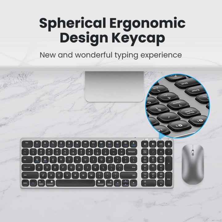BowLift | K4500 Wireless Bluetooth Keyboard + Three-Mode Silent Charging Mouse Set
