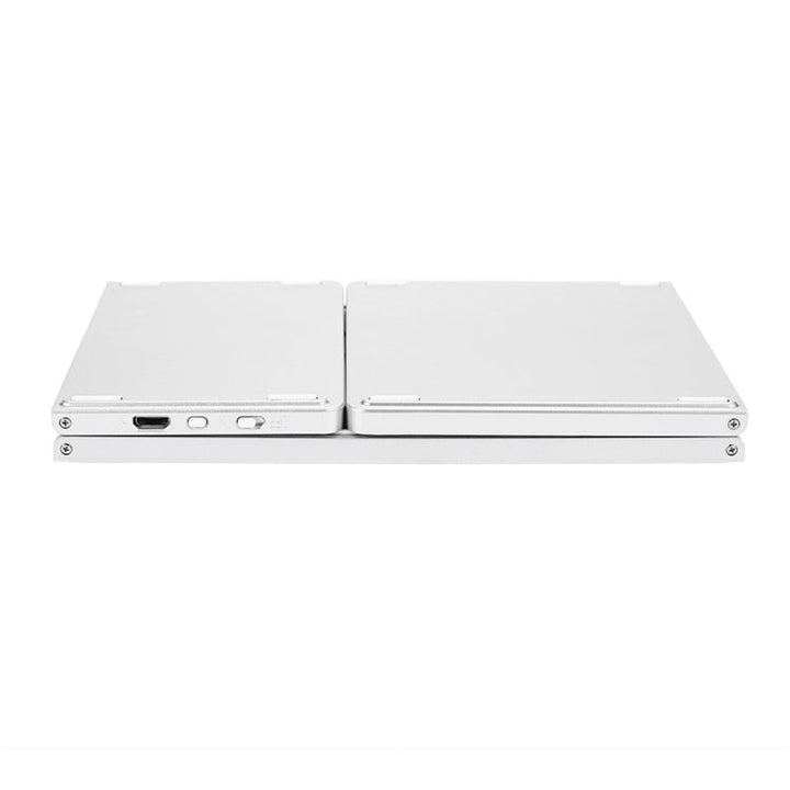 BowLift | B033 Rechargeable 3-fold foldable 64 Keys Bluetooth Wireless Keyboard with Touchpad (Silver)