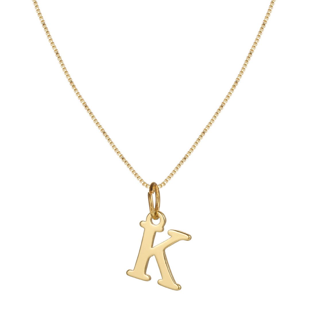 BowLift | 14k Minimal Serif Initial Necklace